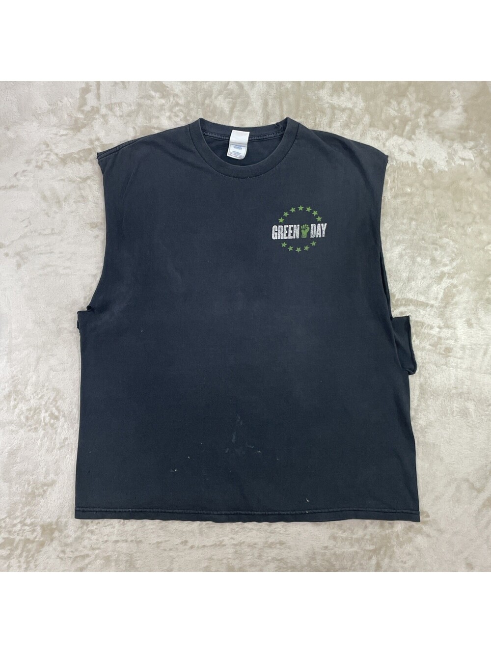 VTG Green Day American Idiot Sleeveless  Tee Tennessee River Punk Rock Mens XL